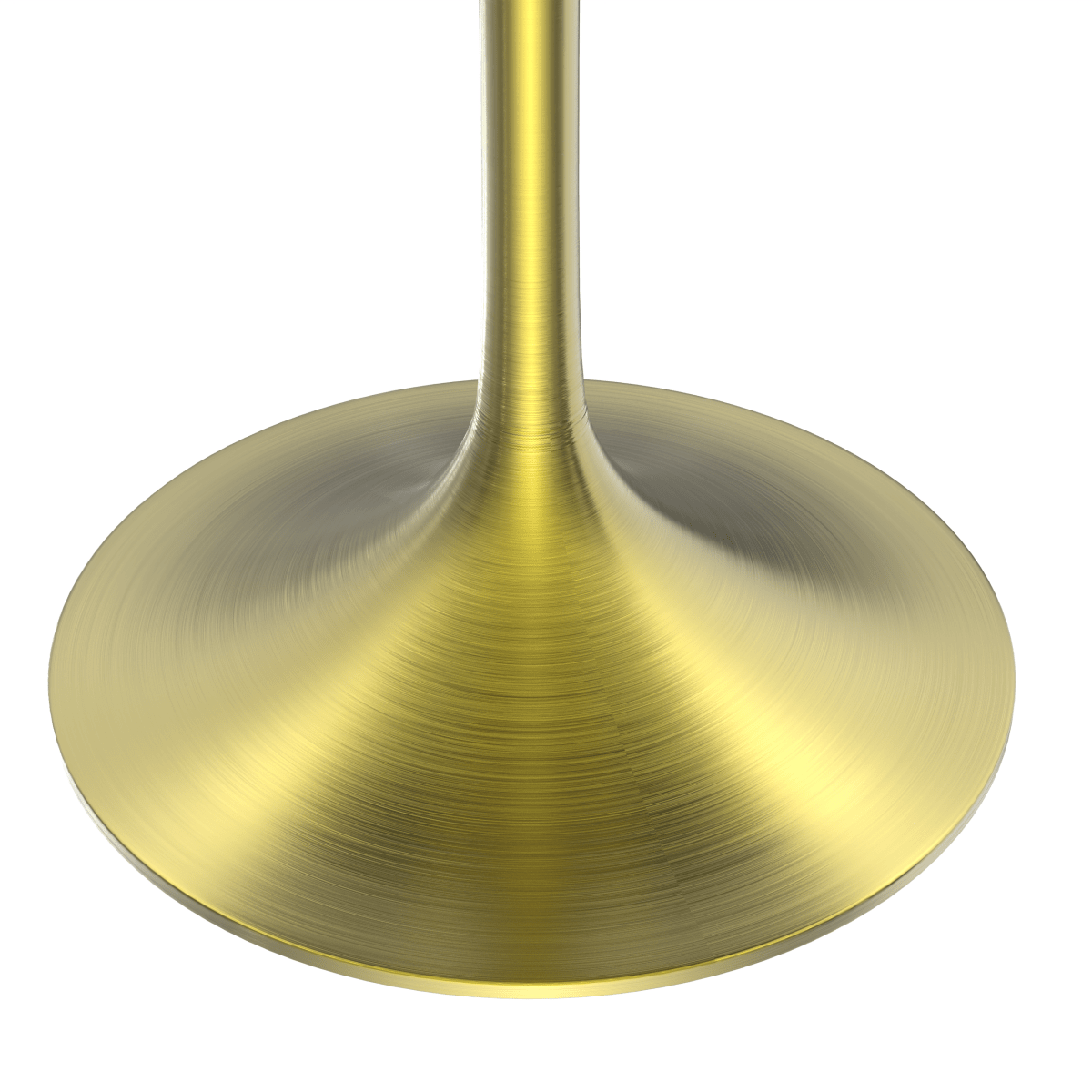 Verve Round Dining Table with MDF/Sintered Stone/Resin Tabletop in Gold Stainless Steel Pedestal Base
