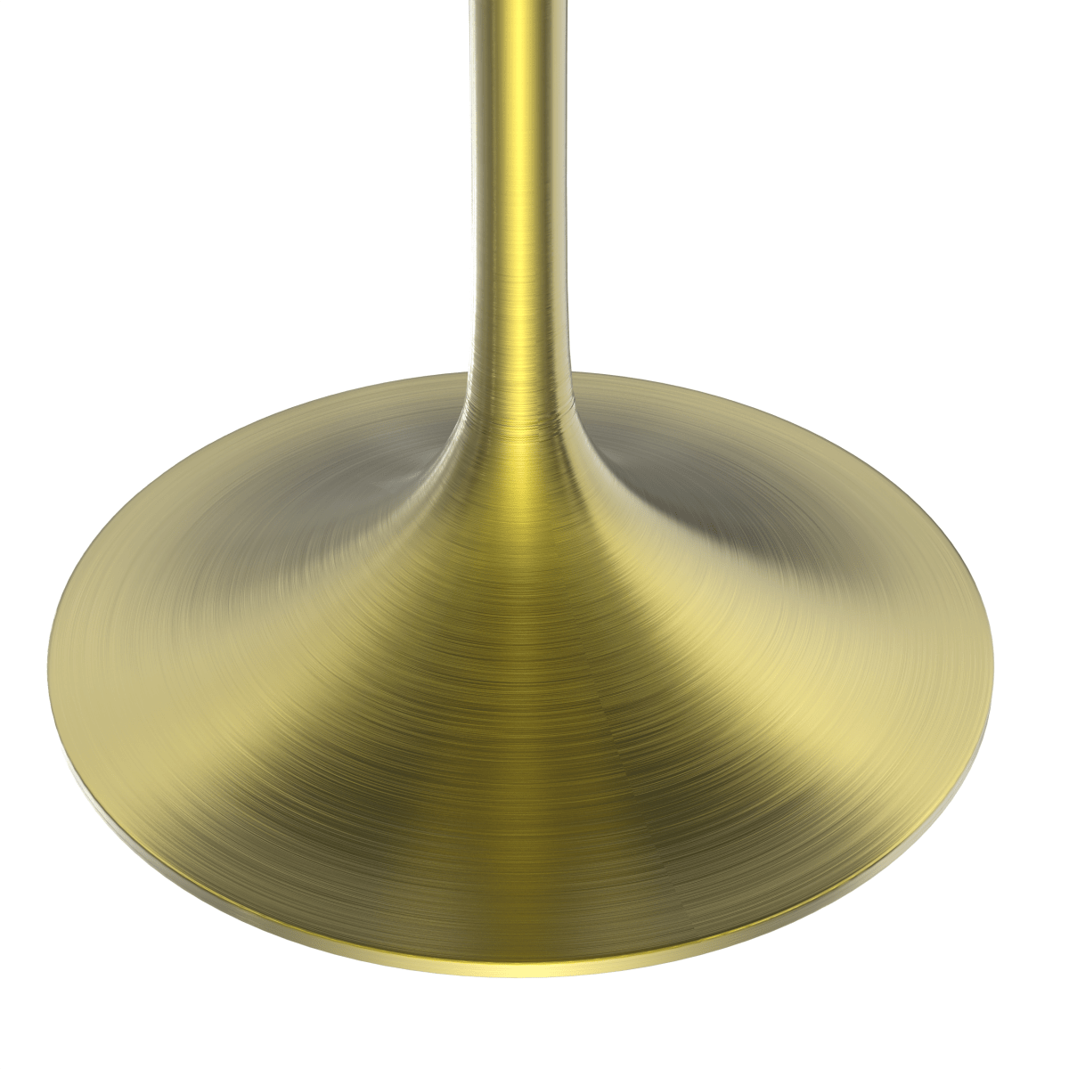 Verve Round Dining Table with MDF/Sintered Stone/Resin Tabletop in Gold Stainless Steel Pedestal Base