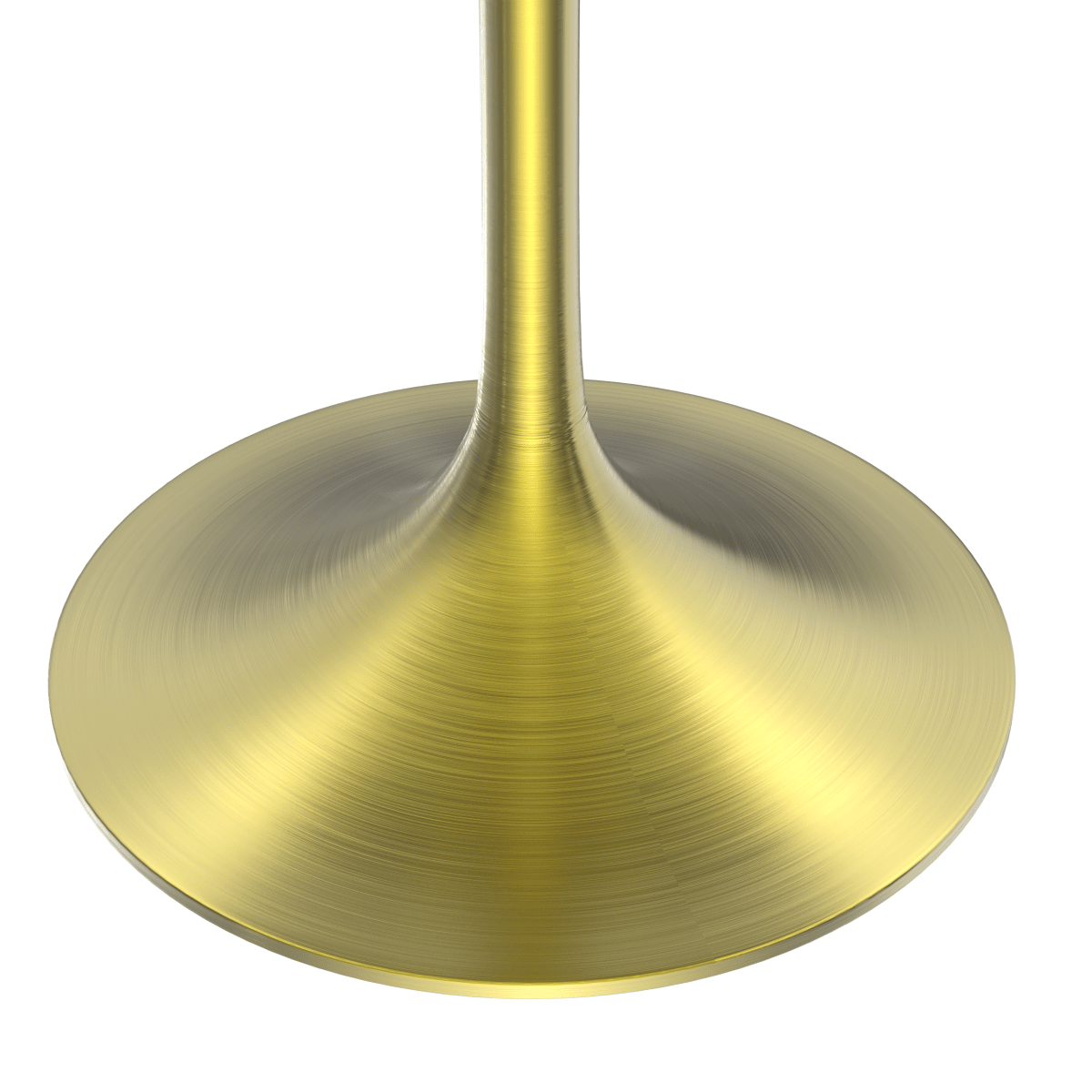 Verve Round Dining Table with MDF/Sintered Stone/Resin Tabletop in Gold Stainless Steel Pedestal Base