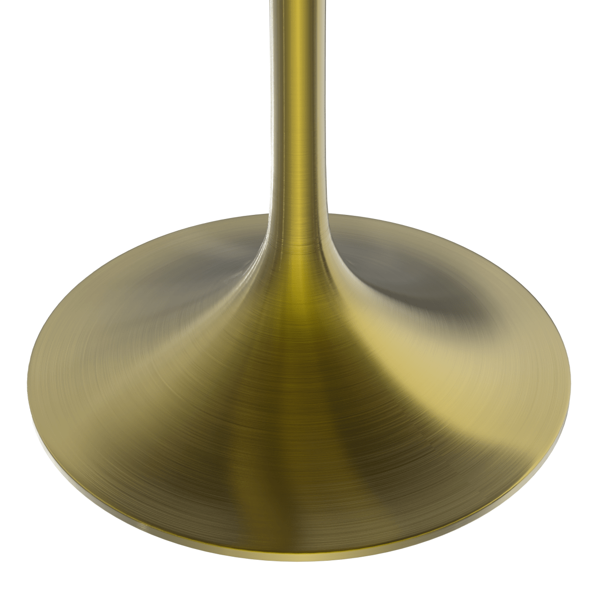 Verve Round Dining Table with MDF/Sintered Stone/Resin Tabletop in Gold Stainless Steel Pedestal Base