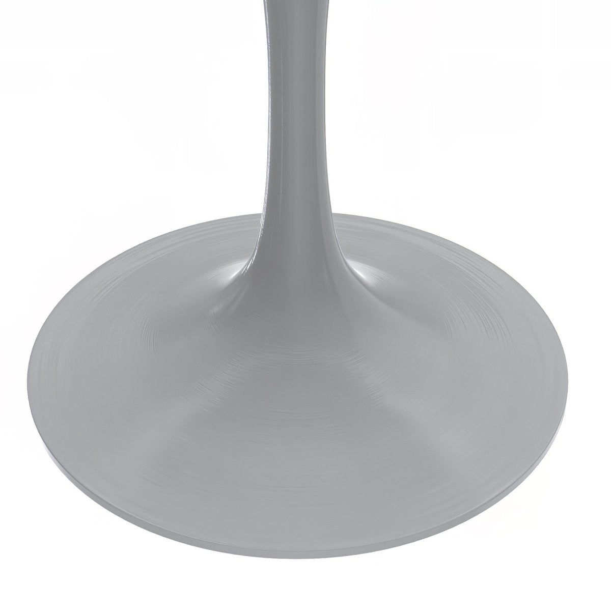 Verve Round Dining Table with MDF/Sintered Stone/Resin Tabletop in White Stainless Steel Pedestal Base