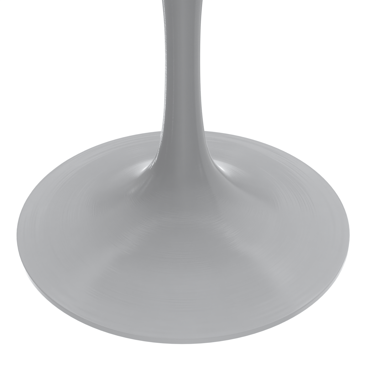 Verve Round Dining Table with MDF/Sintered Stone/Resin Tabletop in White Stainless Steel Pedestal Base