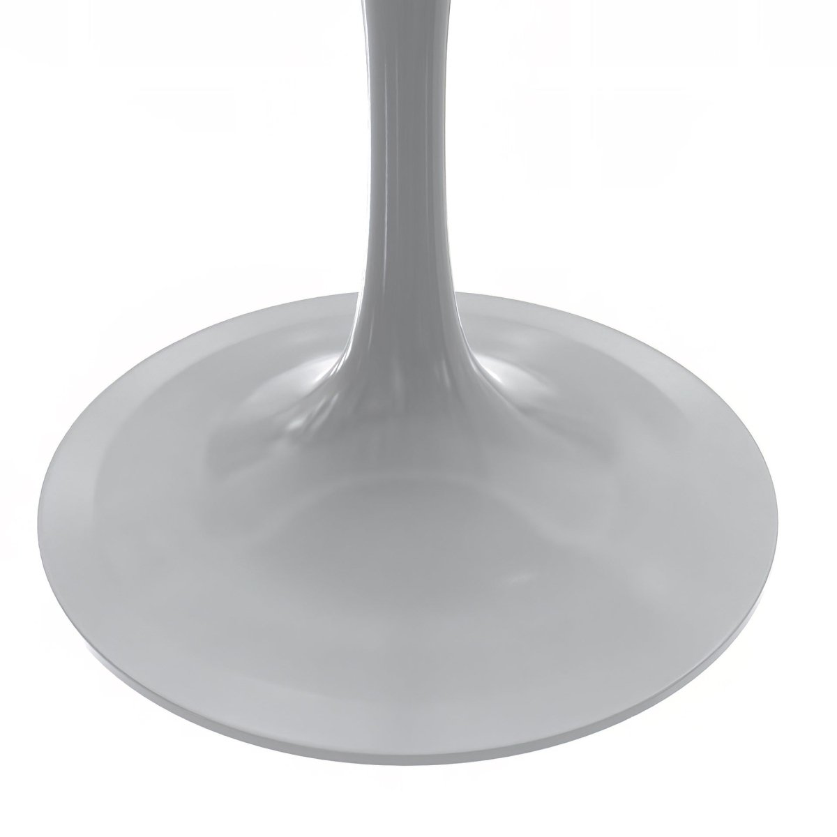 Verve Round Dining Table with MDF/Sintered Stone/Resin Tabletop in White Stainless Steel Pedestal Base