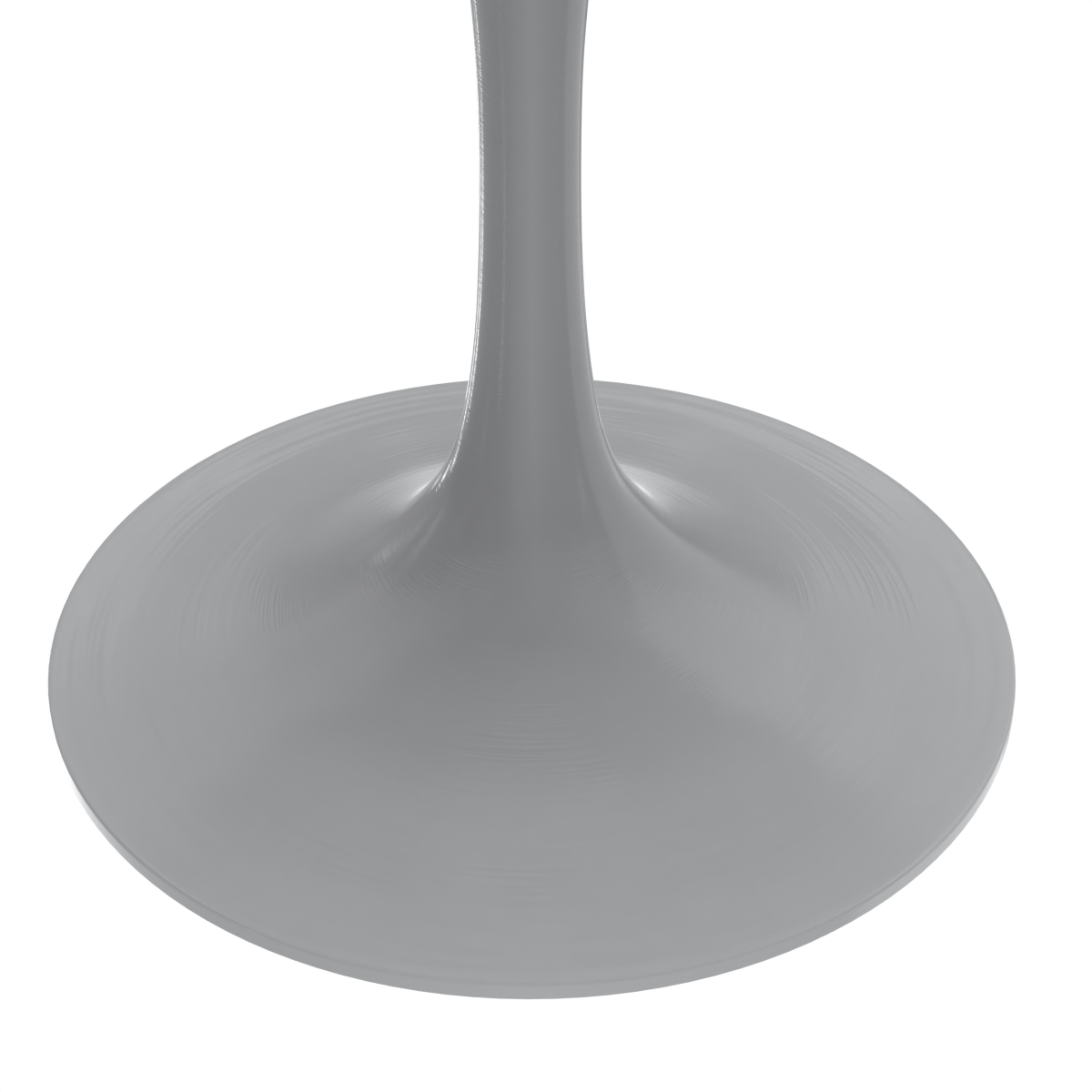 Verve Round Dining Table with MDF/Sintered Stone/Resin Tabletop in White Stainless Steel Pedestal Base