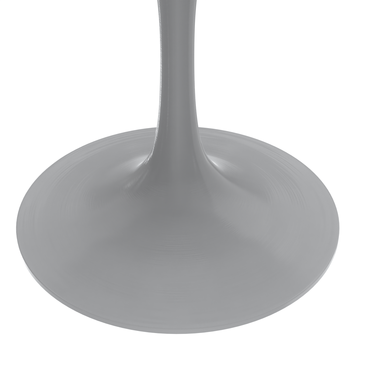 Verve Round Dining Table with MDF/Sintered Stone/Resin Tabletop in White Stainless Steel Pedestal Base