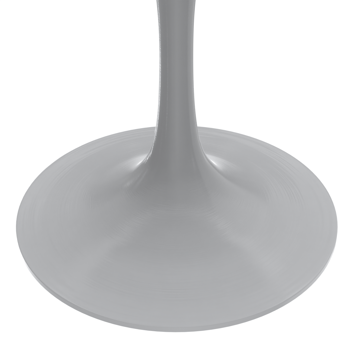 Verve Round Dining Table with MDF/Sintered Stone/Resin Tabletop in White Stainless Steel Pedestal Base