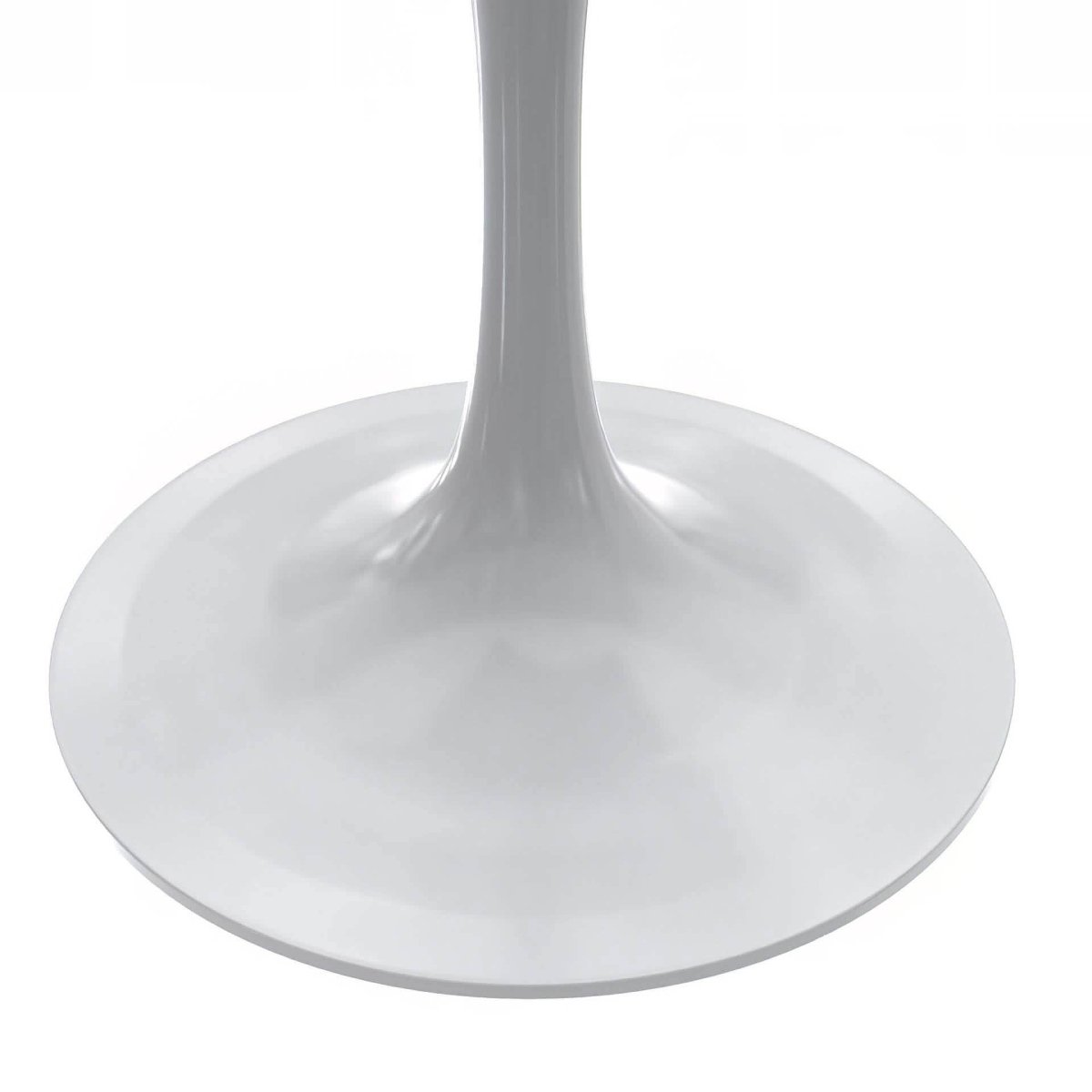 Verve Square Dining Table with a Laminated White Marbleized Tabletop and White/Black/Silver/Gold Steel Pedestal Base