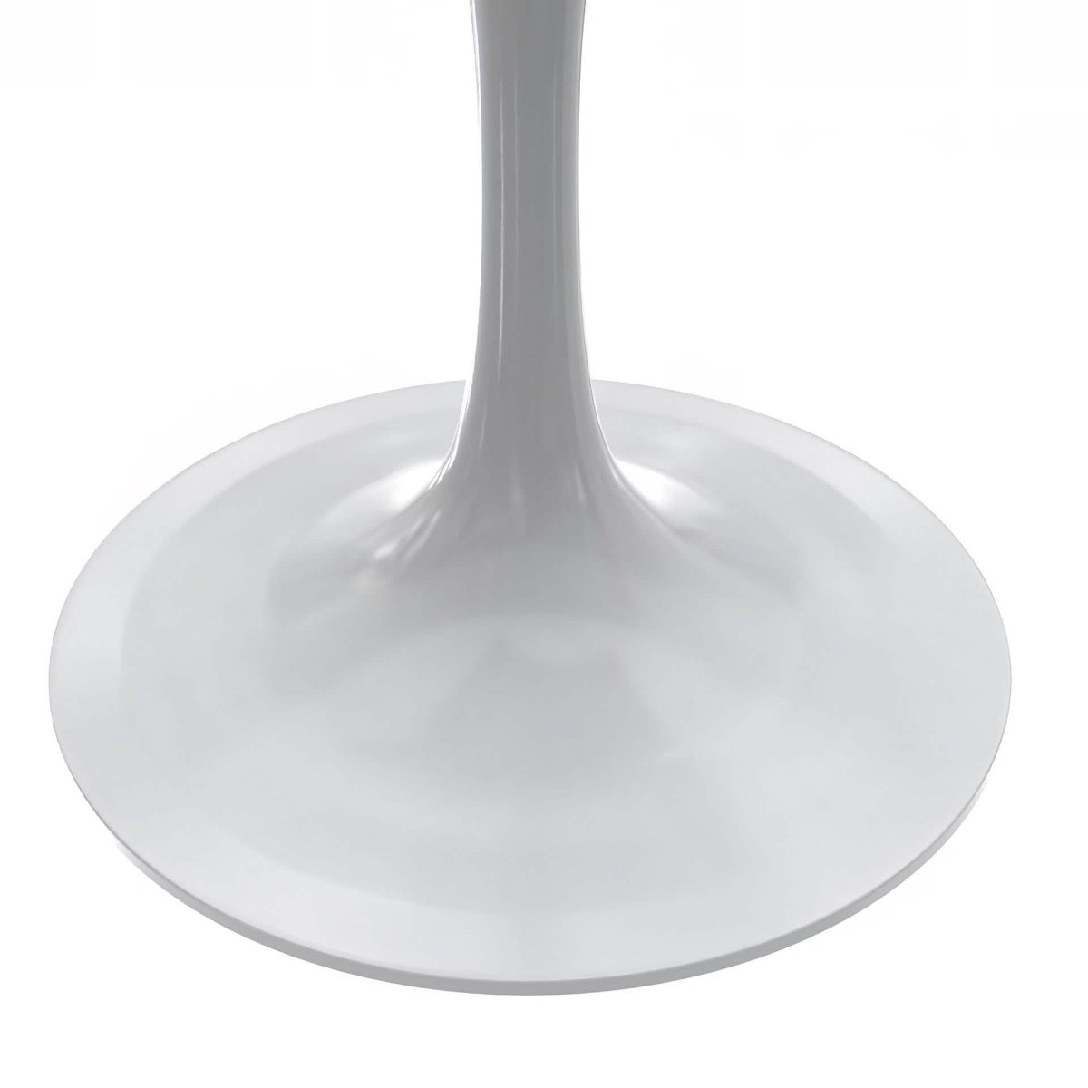 Verve Square Dining Table with a Laminated White Marbleized Tabletop and White/Black/Silver/Gold Steel Pedestal Base