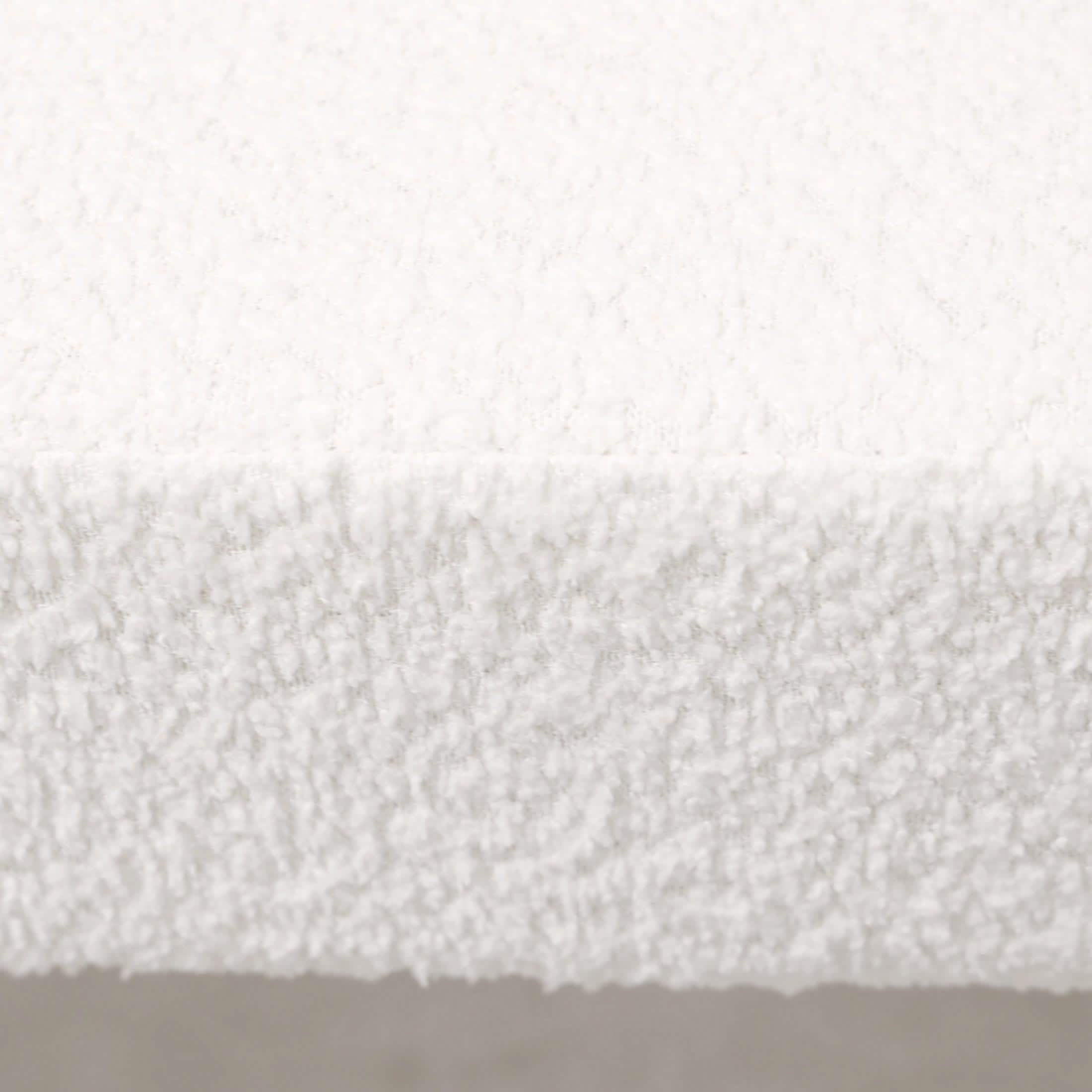 Vint 63" Wide Upholstered Bench in Boucle/Velvet with Curved Waterfall Design