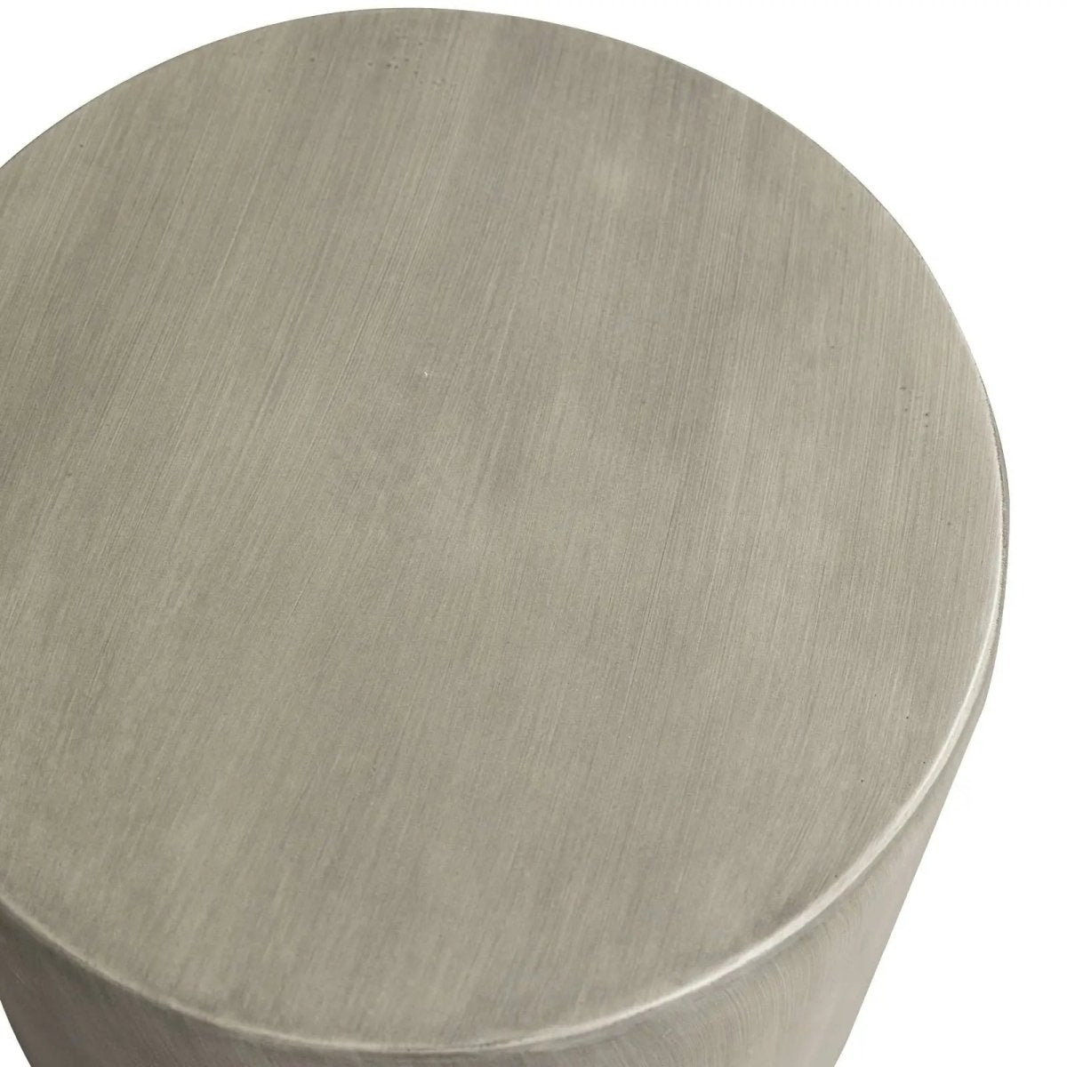 Vintara Round Fiberstone Side Table with Brushed Finish – Indoor & Outdoor Accent Table