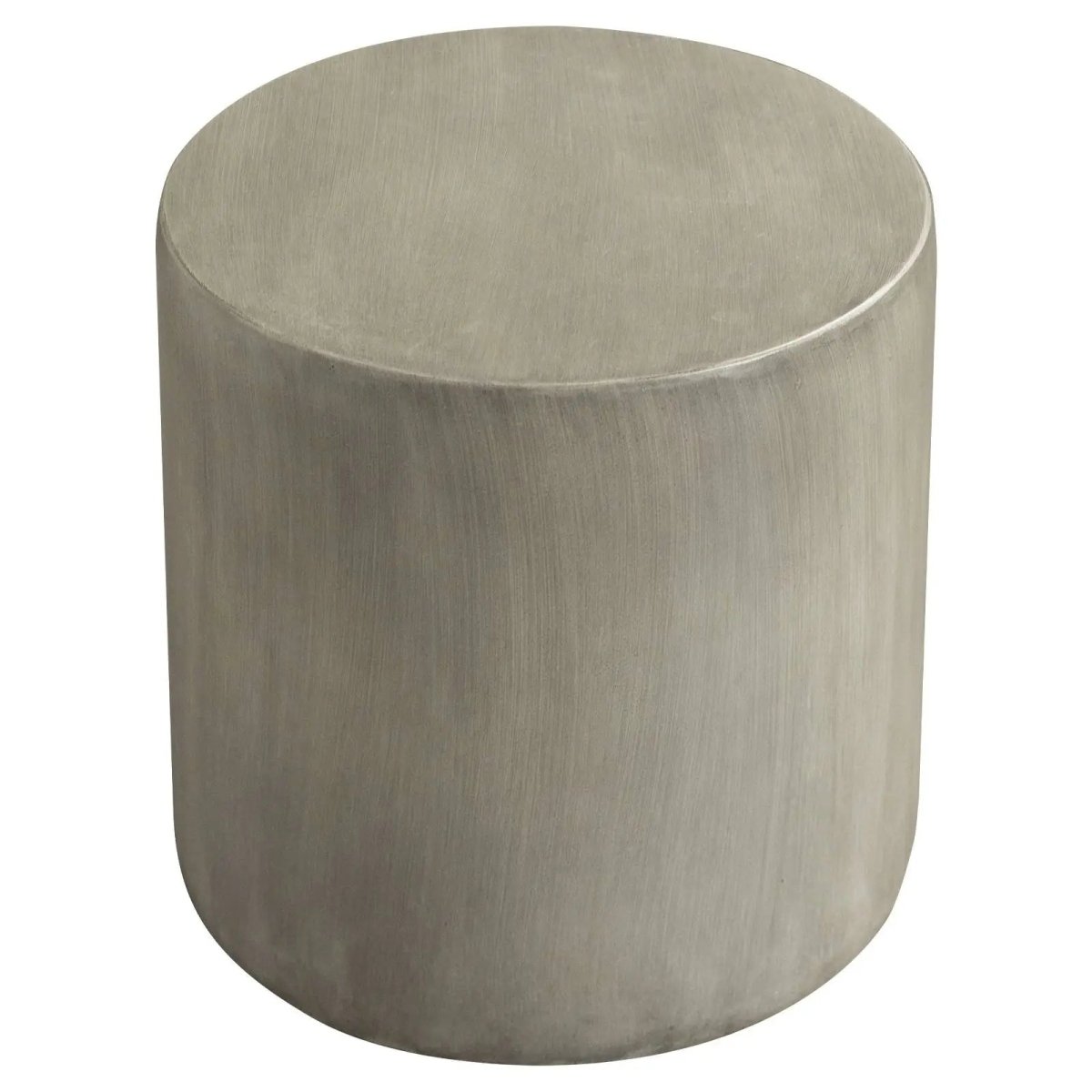 Vintara Round Fiberstone Side Table with Brushed Finish – Indoor & Outdoor Accent Table