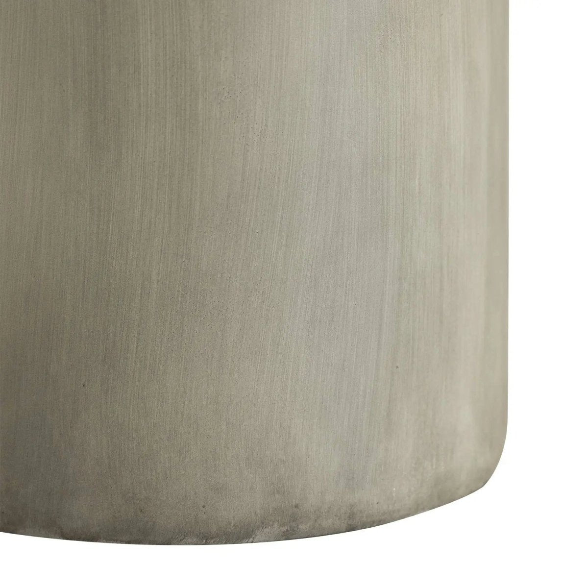 Vintara Round Fiberstone Side Table with Brushed Finish – Indoor & Outdoor Accent Table