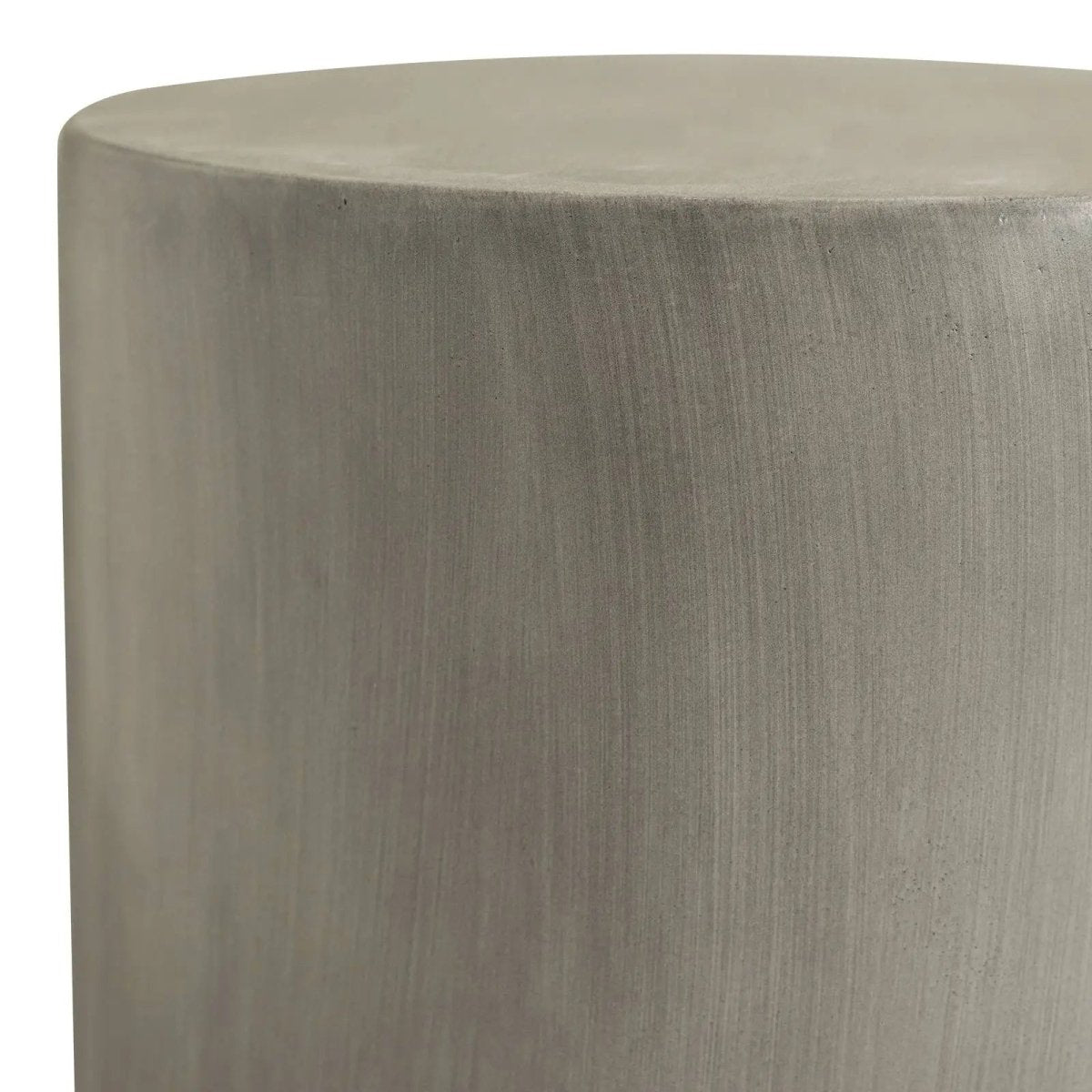 Vintara Round Fiberstone Side Table with Brushed Finish – Indoor & Outdoor Accent Table