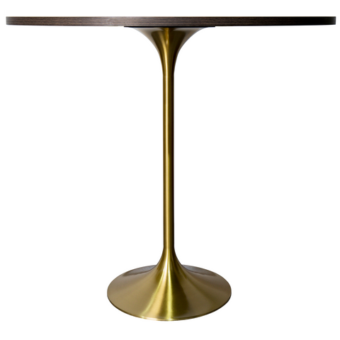 Verve Bar Height Dining Table with Round MDF/Sintered Stone/Resin Top & Gold Stainless Steel Base