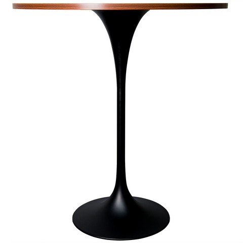 Verve Bar Height Dining Table with Round MDF/Sintered Stone/Resin Top & Black Stainless Steel Base