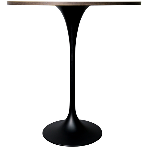 Verve Bar Height Dining Table with Round MDF/Sintered Stone/Resin Top & Black Stainless Steel Base