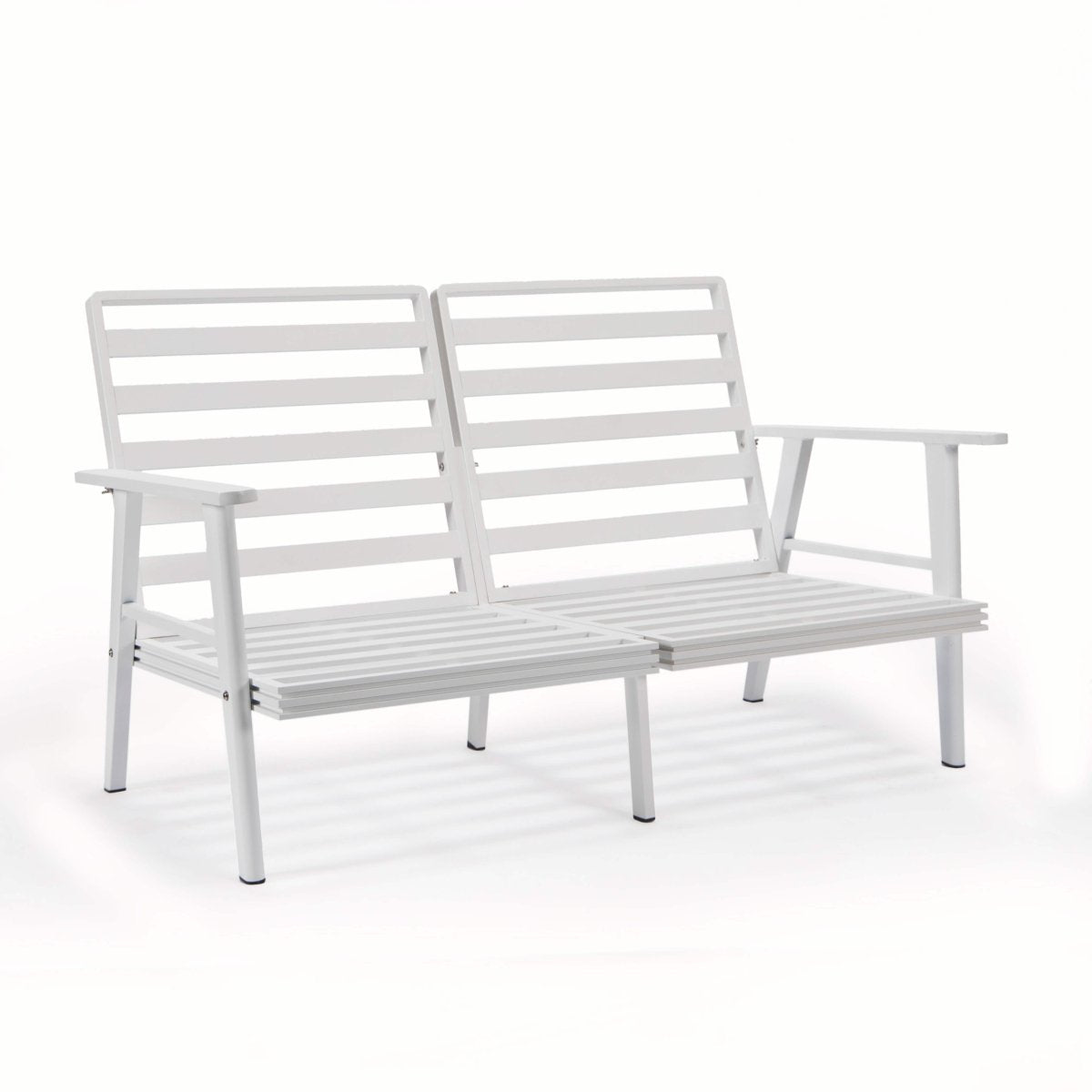 Walbrooke Modern Outdoor Patio Loveseat – Black, Brown, White, or Grey Frame & Removable Cushions