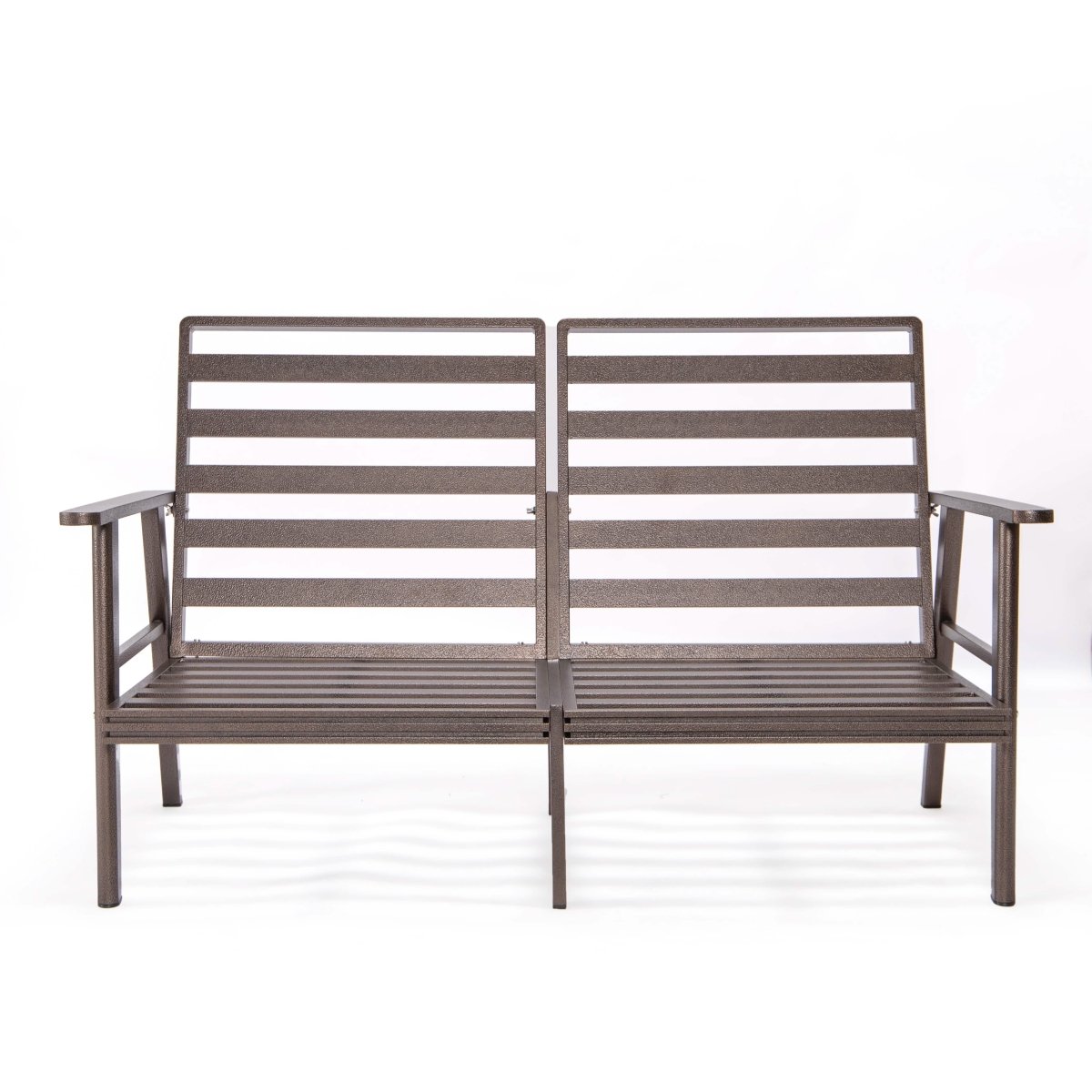 Walbrooke Modern Outdoor Patio Loveseat – Black, Brown, White, or Grey Frame & Removable Cushions