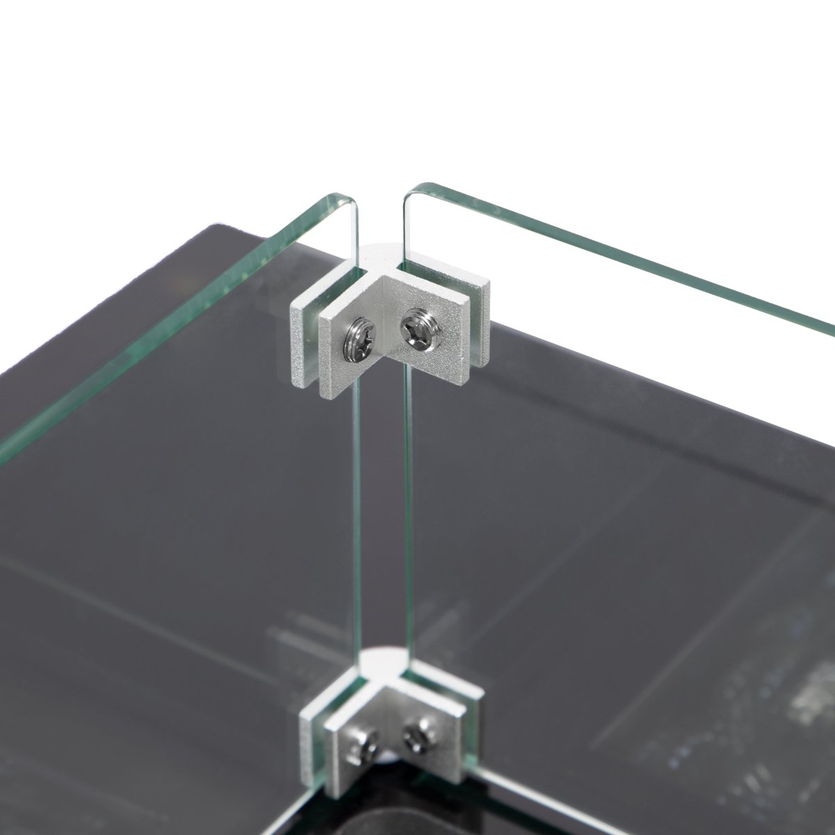 Walbrooke Modern Outdoor Square Fire Pit Table with Powder - Coated Aliuminum Frame Slats/Non Slats Design