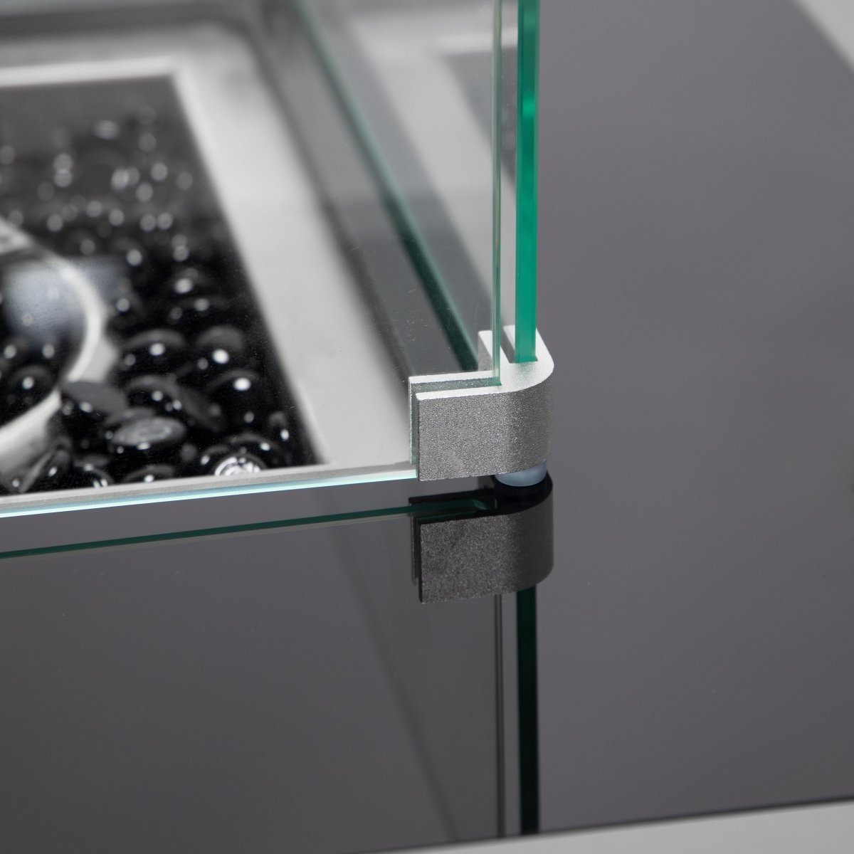 Walbrooke Modern Outdoor Square Fire Pit Table with Powder - Coated Aliuminum Frame Slats/Non Slats Design