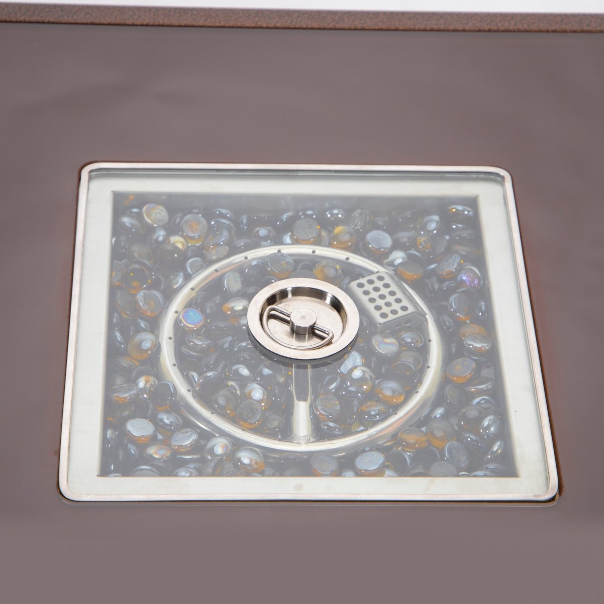 Walbrooke Modern Outdoor Square Fire Pit Table with Powder - Coated Aliuminum Frame Slats/Non Slats Design