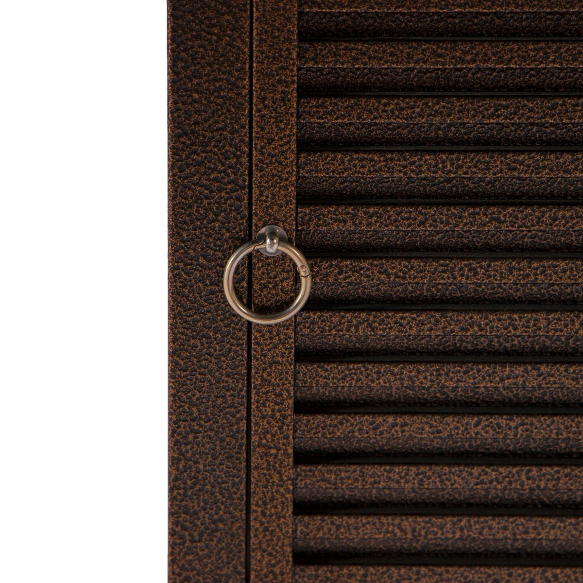 Walbrooke Modern Square Tank Holder Table with Tempered Glass Top and Powder Coated Aluminum Slats/Non Slats Design