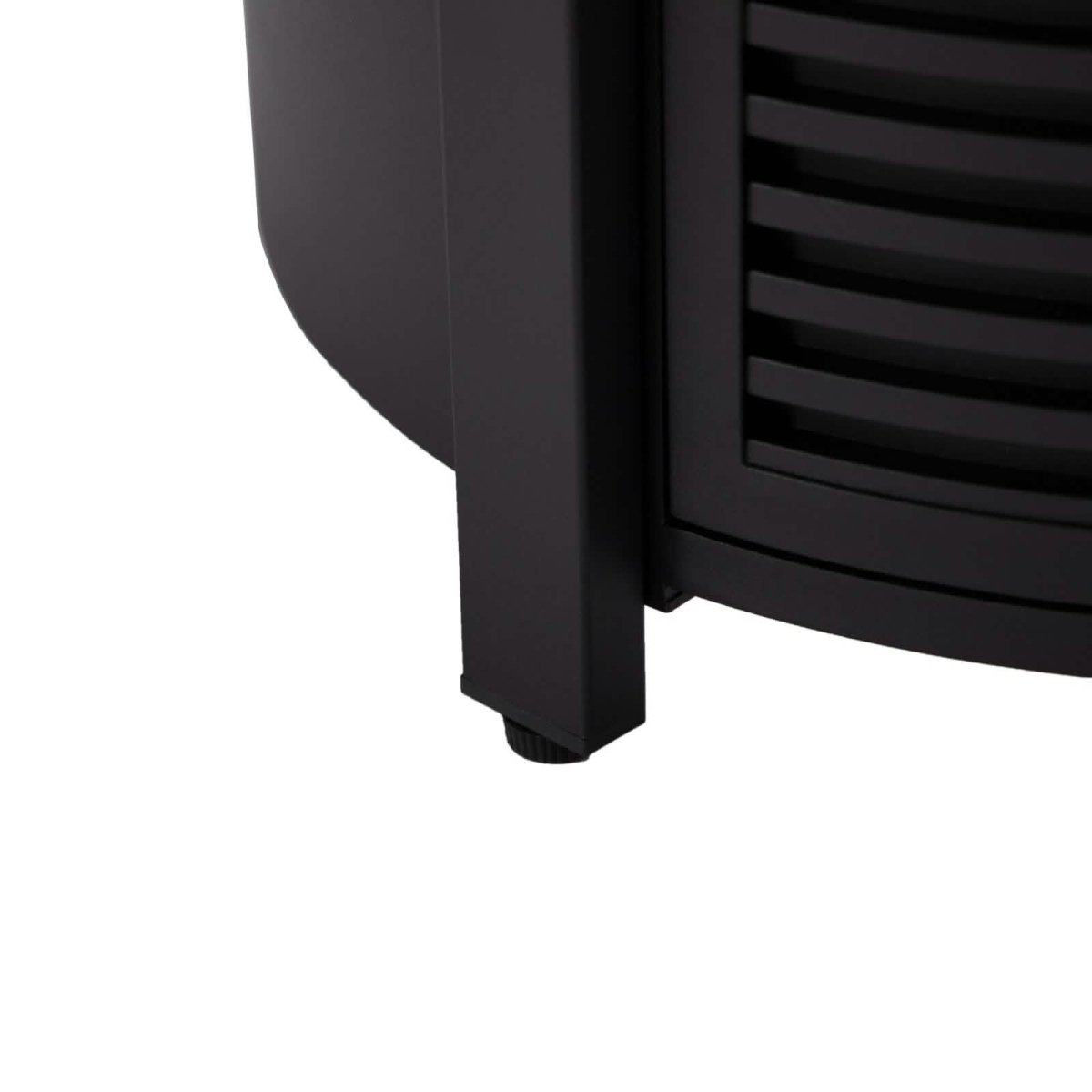Walbrooke Outdoor Patio Round Fire Pit and Tank Holder with Slats Design White Fire Pits Leisuremod
