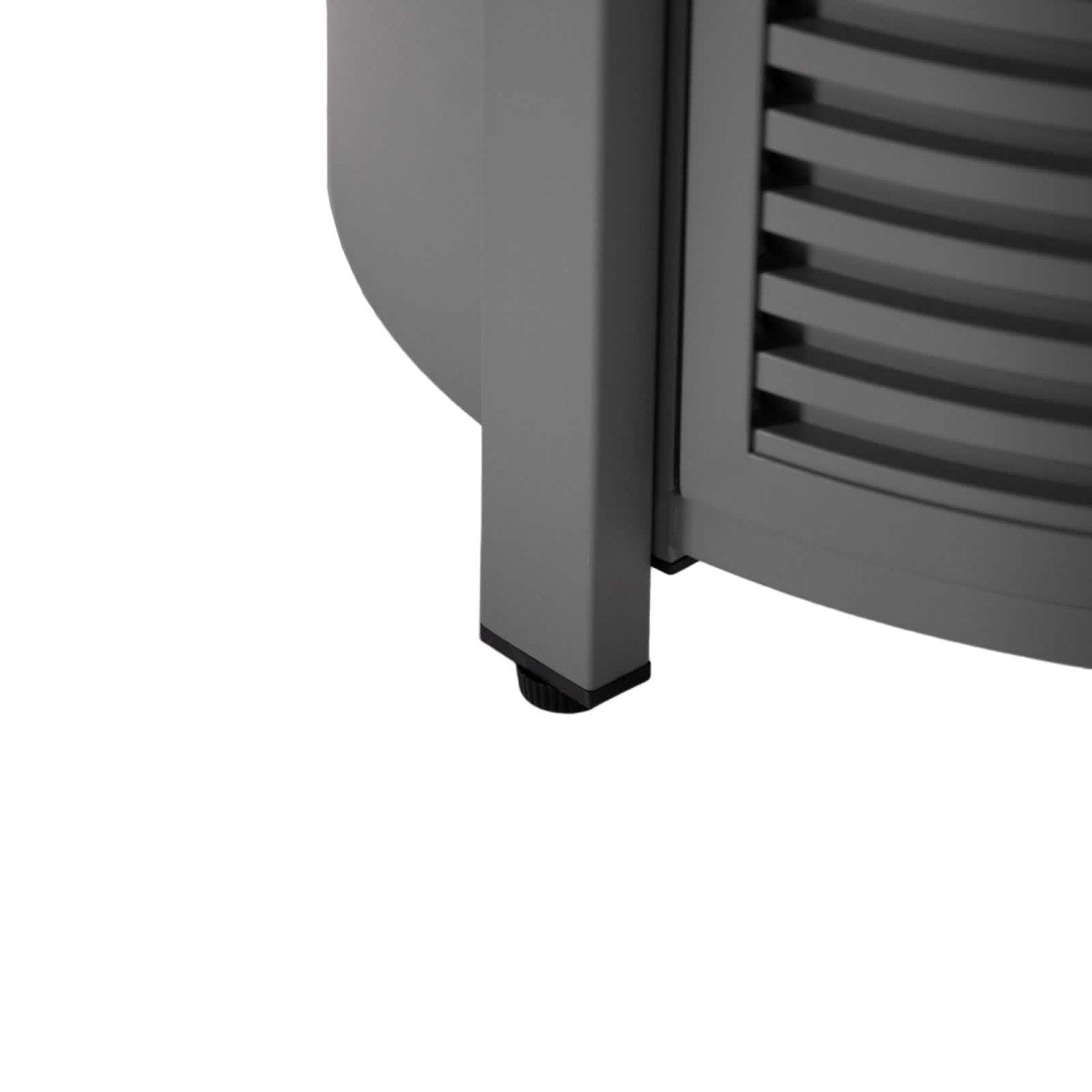 Walbrooke Outdoor Patio Round Fire Pit and Tank Holder with Slats Design White Fire Pits Leisuremod