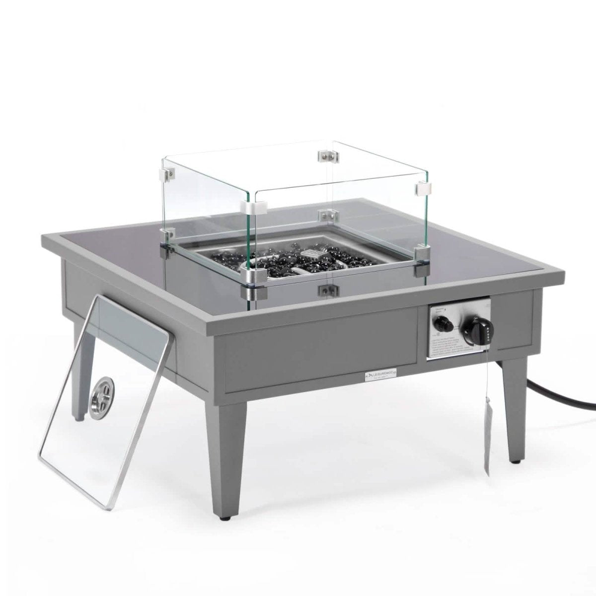 Walbrooke Outdoor Patio Square Fire Pit and Tank Holder