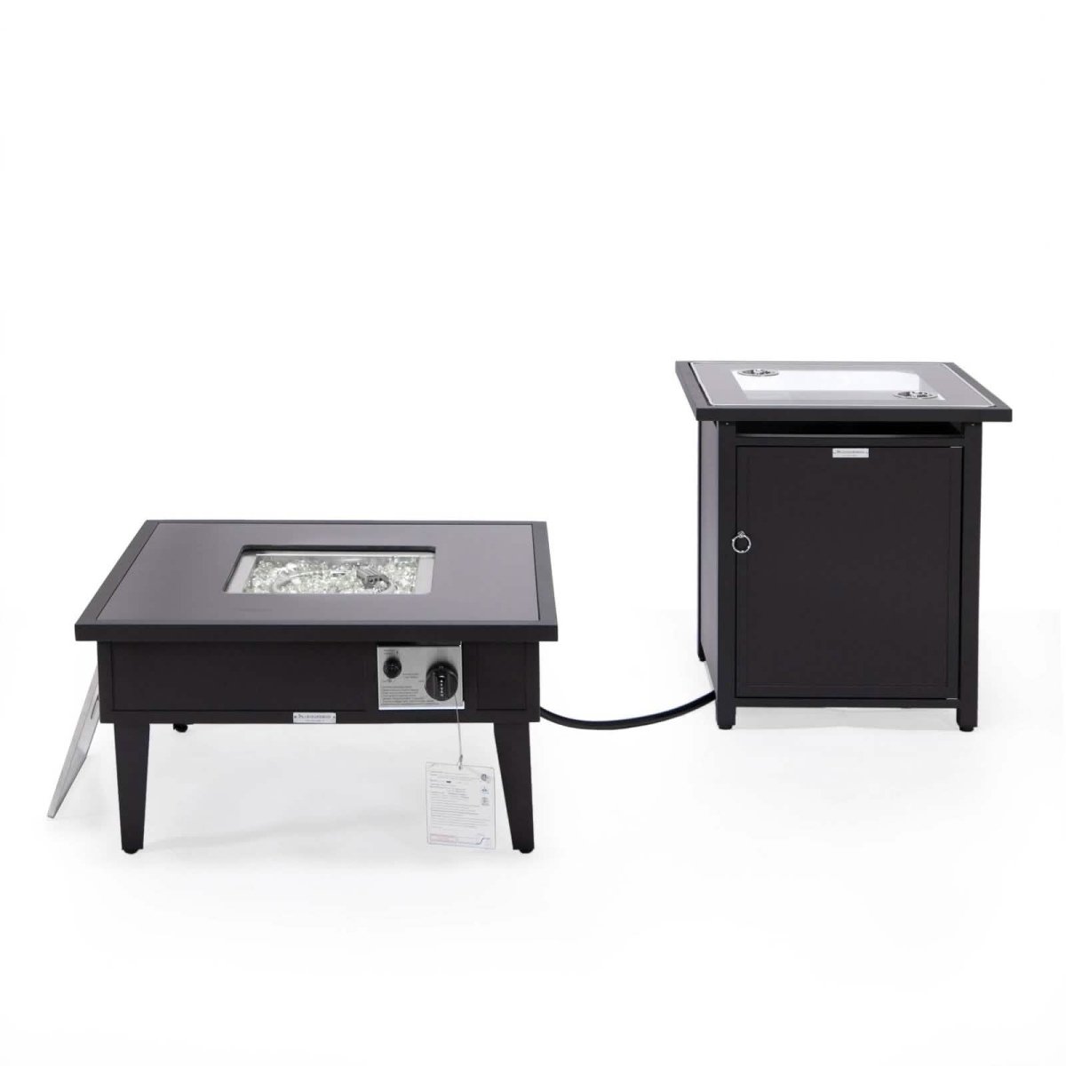 Walbrooke Outdoor Patio Square Fire Pit and Tank Holder
