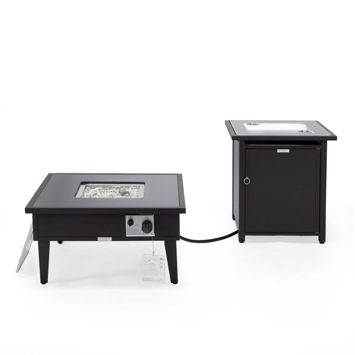 Walbrooke Outdoor Patio Square Fire Pit and Tank Holder