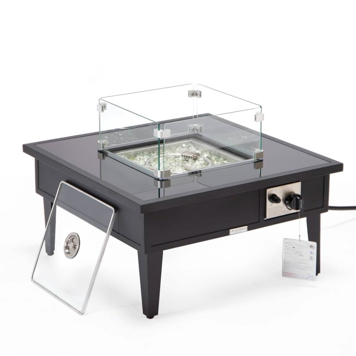 Walbrooke Outdoor Patio Square Fire Pit and Tank Holder