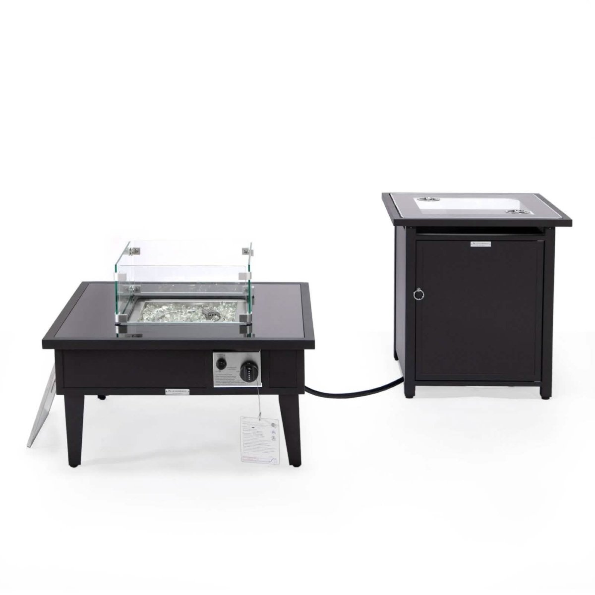 Walbrooke Outdoor Patio Square Fire Pit and Tank Holder