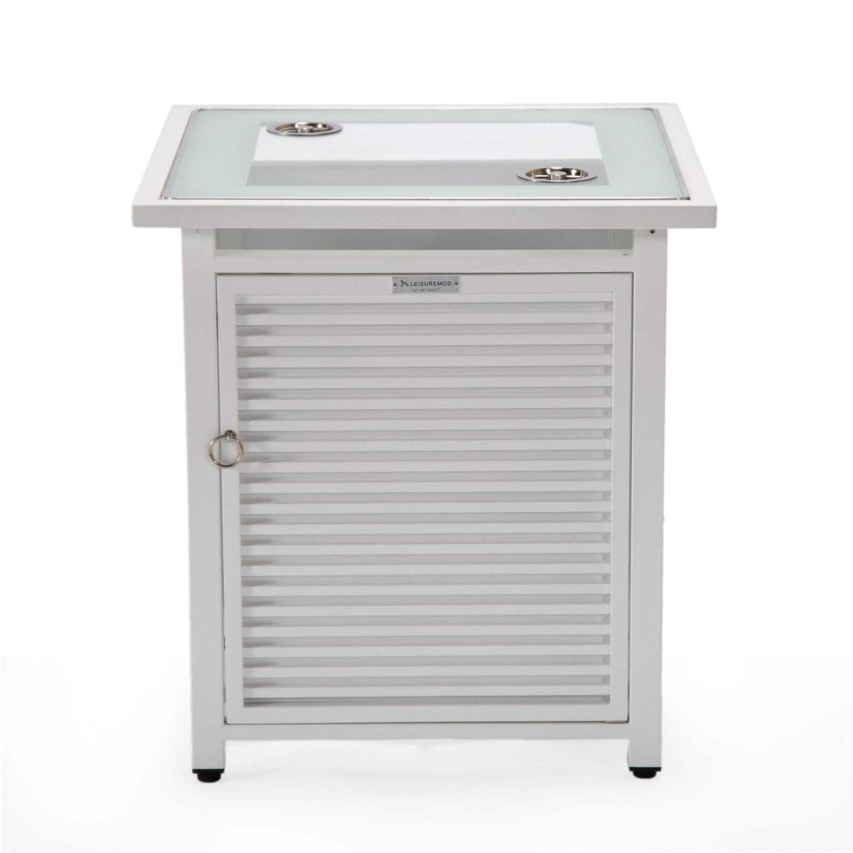 Walbrooke Outdoor Patio Square Fire Pit and Tank Holder with Slats Design