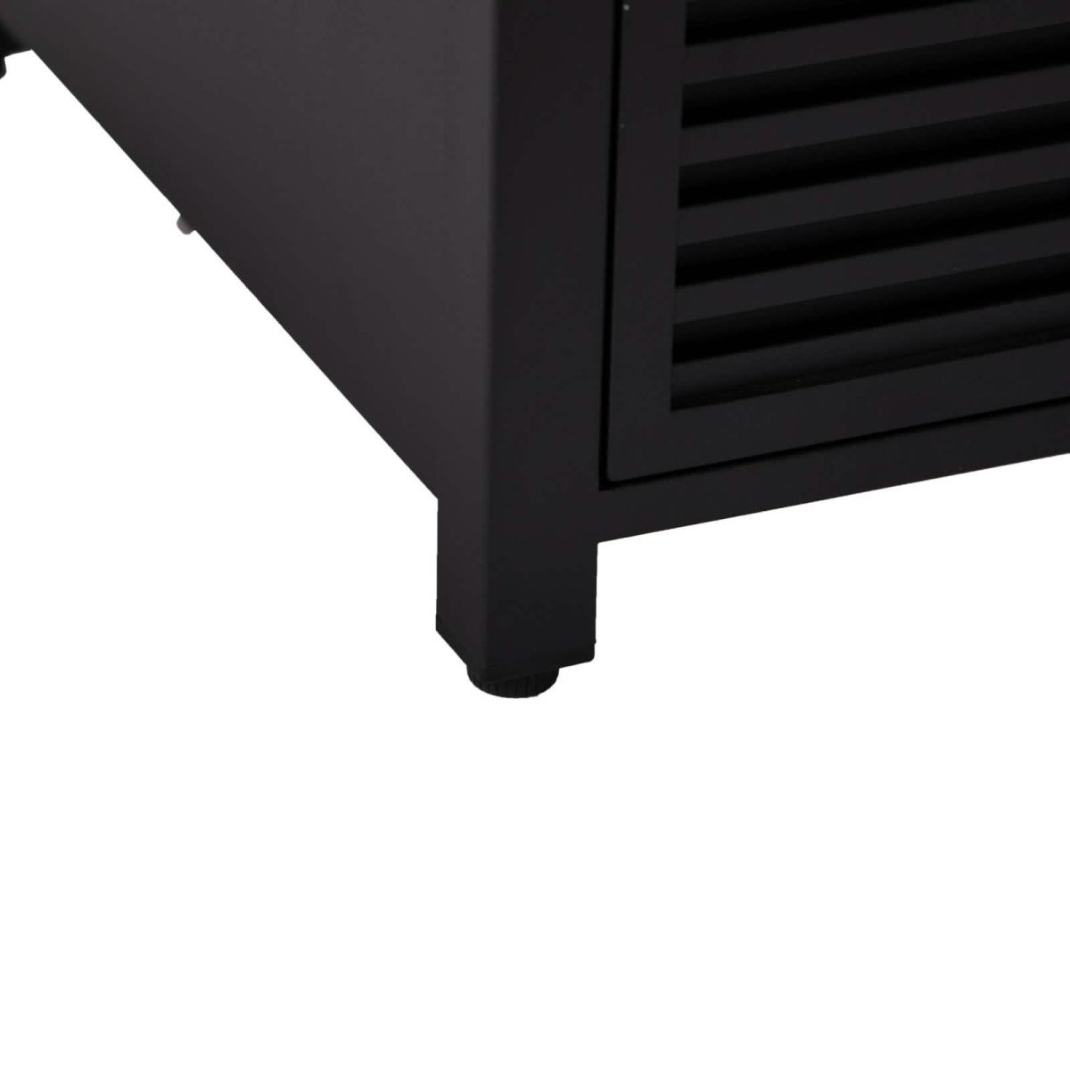 Walbrooke Outdoor Patio Square Fire Pit and Tank Holder with Slats Design