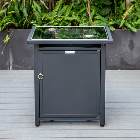 Walbrooke Aluminum Patio Conversation With Fire Pit Table & Tank Holder
