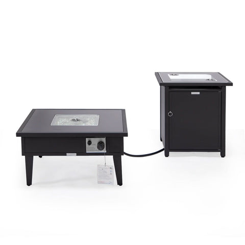 Walbrooke Outdoor Patio Square Fire Pit and Tank Holder