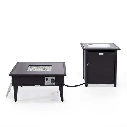 Walbrooke Outdoor Patio Square Fire Pit and Tank Holder