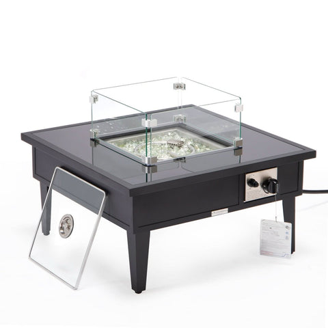 Walbrooke Outdoor Patio Square Fire Pit and Tank Holder