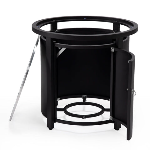 Walbrooke Outdoor Patio Round Fire Pit and Tank Holder