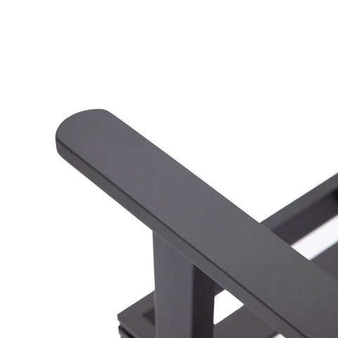 Walbrooke Aluminum Patio Conversation With Slats Design Fire Pit Table & Tank Holder