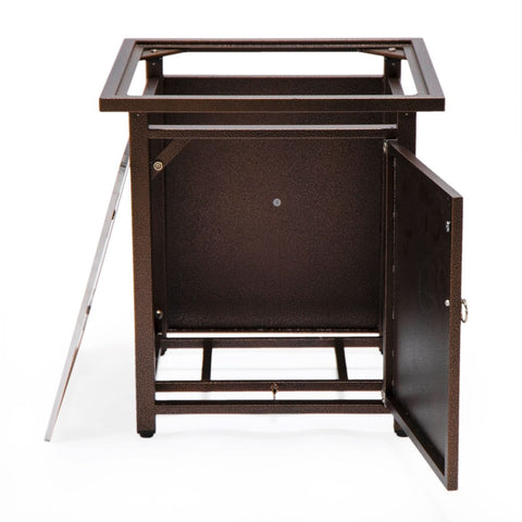 Walbrooke Outdoor Patio Square Fire Pit and Tank Holder