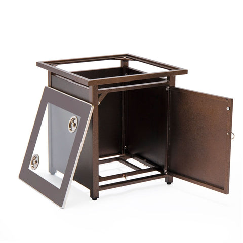 Walbrooke Outdoor Patio Square Fire Pit and Tank Holder