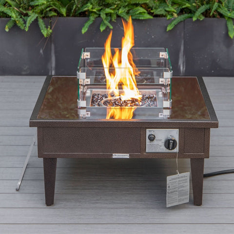 Walbrooke Outdoor Patio Square Fire Pit and Tank Holder