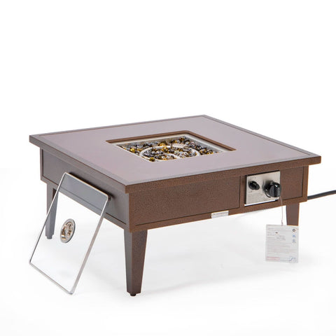 Walbrooke Outdoor Patio Square Fire Pit and Tank Holder