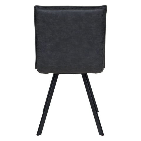 Wesley Modern Leather Dining Chair With Metal Legs Set of 4