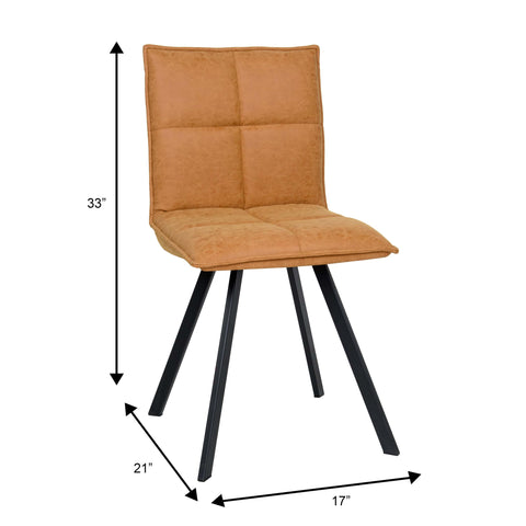 Bristol 5-Piece Dining Set with 36" Round Dining Table with Cognac Brown MDF Top and Black Base 4 Leather Dining ChairsElevate your dining experience with the Bristol 5-Piece Dining Set. Featuring a sleek 36" round table with a Cognac Brown MDF top and a