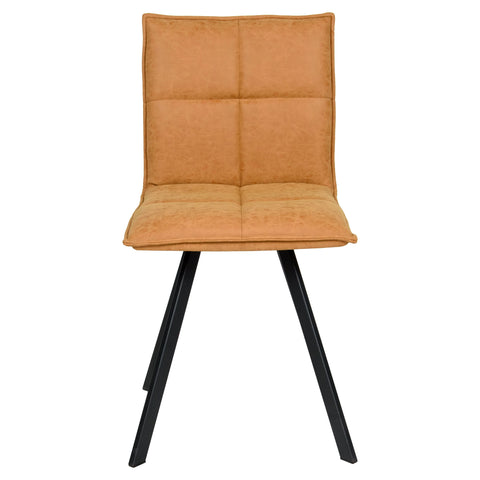 Bristol 5-Piece Dining Set with 36" Round Dining Table with Cognac Brown MDF Top and Black Base 4 Leather Dining ChairsElevate your dining experience with the Bristol 5-Piece Dining Set. Featuring a sleek 36" round table with a Cognac Brown MDF top and a