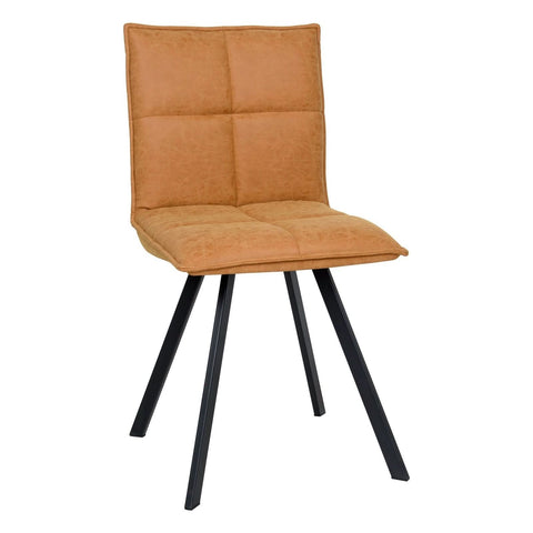 Wesley Modern Leather Dining Chair With Metal Legs Set of 4