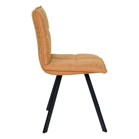 Wesley Modern Leather Dining Chair With Metal Legs Set of 4
